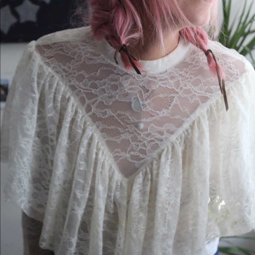 Zara Basic Lace Top - Picture 5 of 7